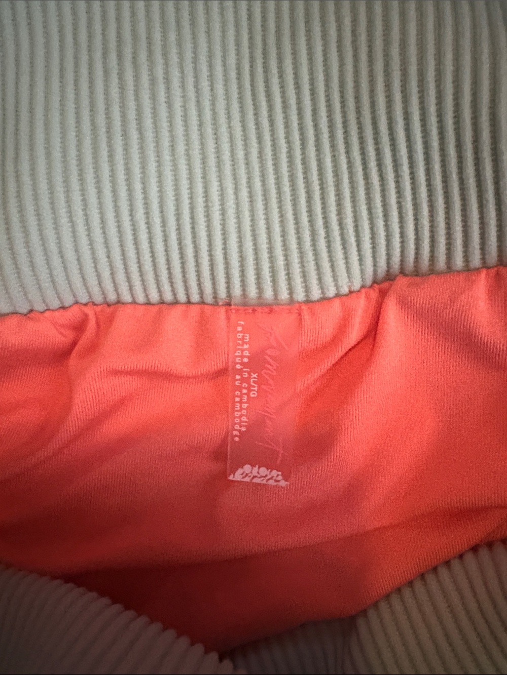 Free people movement  Coral Ombre Athletic Shorts with Aqua Ribbed Waistband - Picture 10 of 10